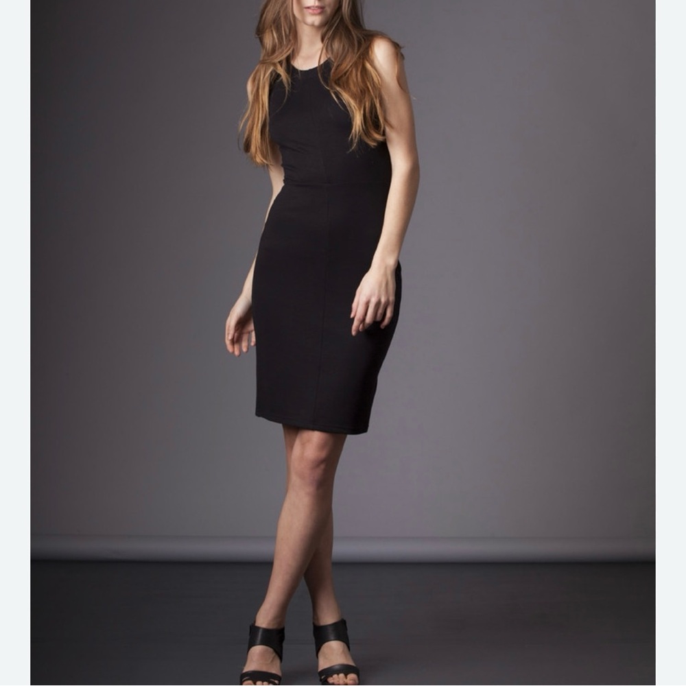 Nicole Bridger Navy Blue Sleeveless Midi Dress‎ Size 10 Canadian Made